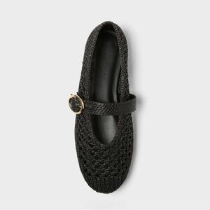 Universal Thread Black “Sia” Woven Mary Jane flats